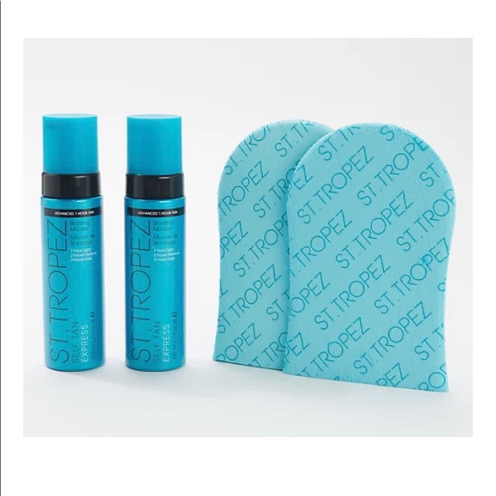 St. Tropez Self Tan Express Bronzing Mousse Duo with Mitts